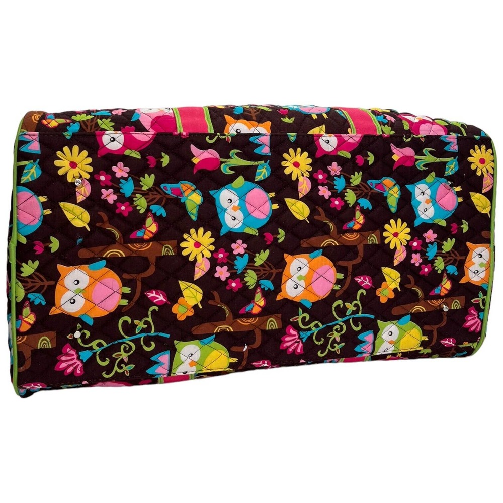 NGIL Vibrant Owl And Floral Print Quilted Brown Pink - Picture 9 of 11